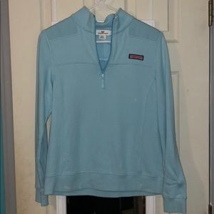Light Blue Vineyard Vines Quarter Zip